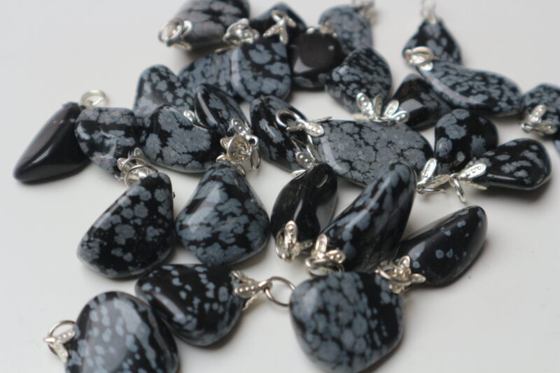 sneeuwvlok obsidiaan hanger